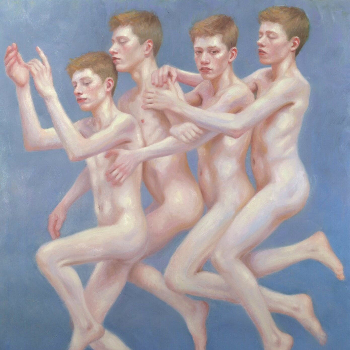 Quadro ad olio su tela Four states of being di Francien Krieg